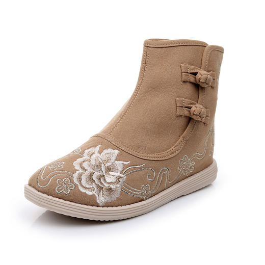 LTX-W-21绣花鞋女民族风靴子老北京布鞋平底古风汉服鞋子 商品图4