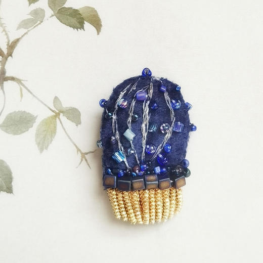 【云端刺绣】仙人掌刺绣胸针 商品图3