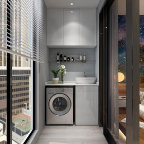 晶心简约洗衣机柜