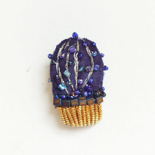 【云端刺绣】仙人掌刺绣胸针 商品图1