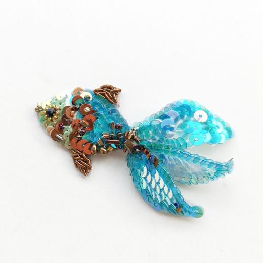 【云端刺绣】立体小金鱼别针 商品图1