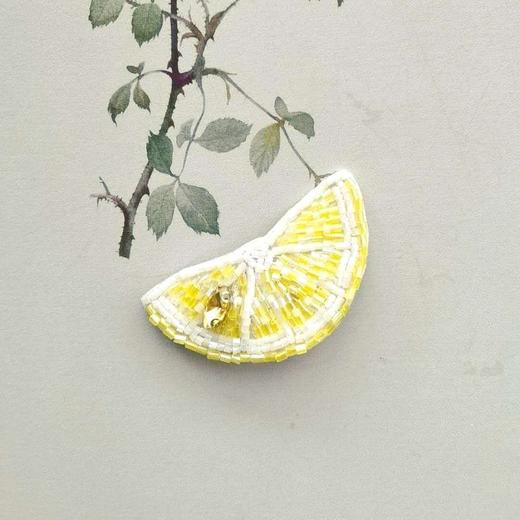 【云端刺绣】可爱日式柠檬胸针 商品图1