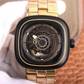 SV七个xqw，原装316L不锈钢表带，市场z高版本，男士腕表，自动机械机芯，钢表带+送皮表带，密底。