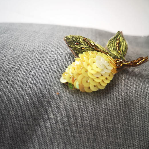 【云端刺绣】柠檬立体法式珠绣 商品图1