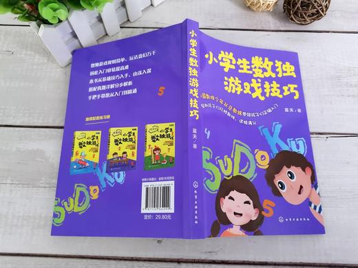 小学生数独游戏技巧 蓝天 数独儿童入门越玩越聪明数独游戏书籍 四宫数独六宫数独填字游戏 高级难 小学生数独九宫格训练题集 商品图3
