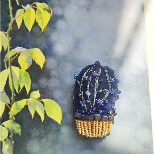 【云端刺绣】仙人掌刺绣胸针 商品图0