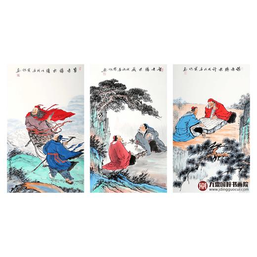 任宝魁《勇》《智》《谋》97cm*60cm*3 人物竖幅作品 客厅/会议室挂画 商品图2