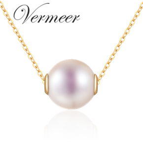 Vermeer日本akoya海水珍珠18K黄金路路通锁骨项链8mm年末转运经典必入款 礼物 商品图5