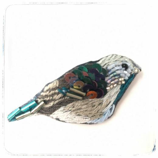 【云端刺绣】日系小鸟可爱胸针 商品图0