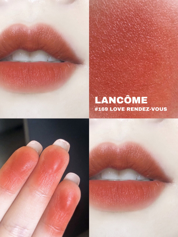 现货▲兰蔻196#胡萝卜色 新版磨砂雾面哑光口红 3.4g 新款粉金管