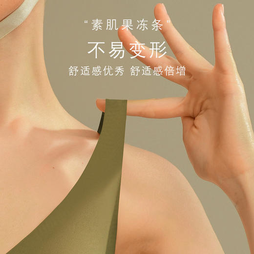 素肌果冻条黑科技无痕内衣女士无钢圈小胸聚拢调整型收副乳文胸罩 商品图4
