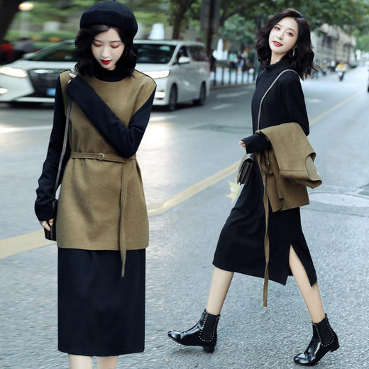 WZNH-DMGY9259-1新款时尚两件套套裙 商品图0