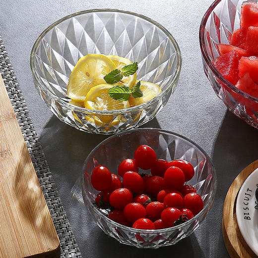 【玻璃沙拉碗】家用面碗水果沙拉碗厨房用品透明玻璃碗大号餐具碗 商品图3
