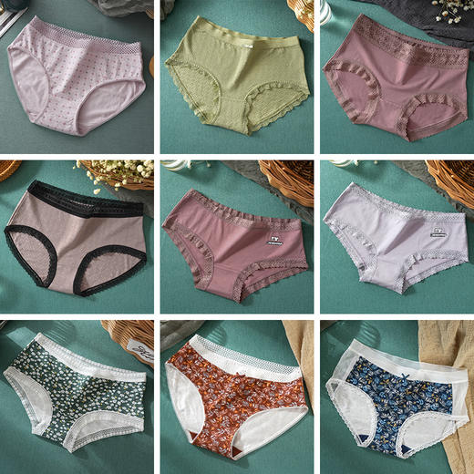 雅黛丽女士内裤纯棉底裆中腰纯色平角裤单条装底裤女多色可选DYK03058/067/075/081/082/083/084/086 商品图2