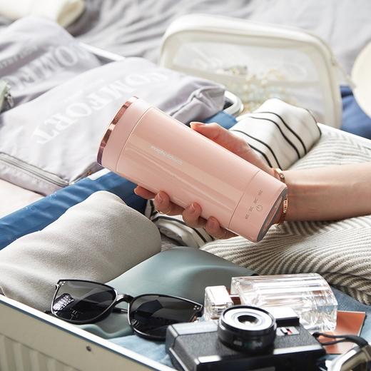 摩飞便携式烧水壶 旅行保温电热水杯 316不锈钢烧水杯随行办公加热电水壶 商品图3