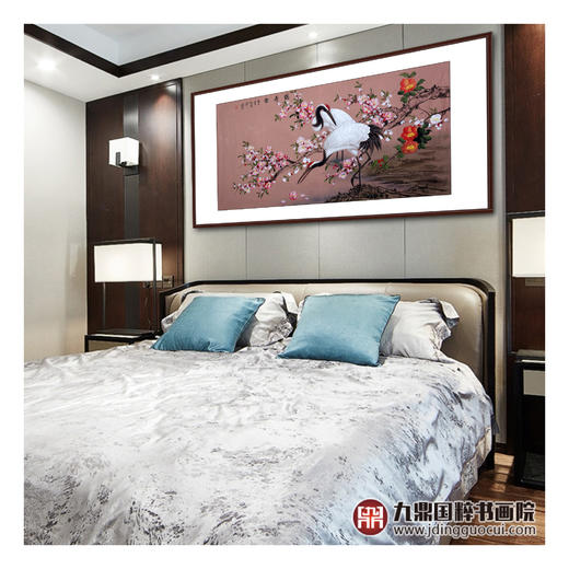 李兆生《鹤寿图》68*138cm 花鸟横幅作品 卧室/客厅/茶室/书房挂画 商品图3