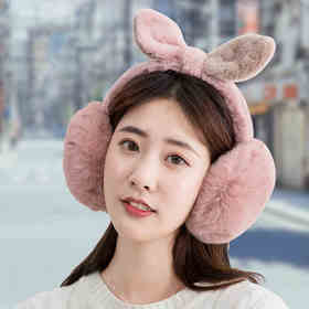 【享冬日温暖】冬季耳罩护耳捂女士毛绒耳套学生保暖耳罩可折叠居家日用