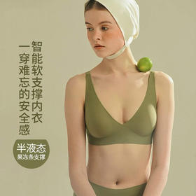 素肌果冻条黑科技无痕内衣女士无钢圈小胸聚拢调整型收副乳文胸罩