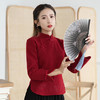 新款加绒加厚民族风斜襟立领上衣 XY2501 商品缩略图2