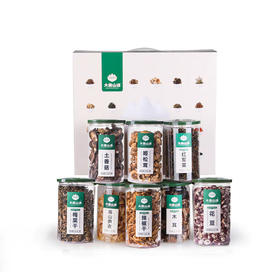 大唐山臻【原生种特产8件套】土香菇、姬松茸、原生种木耳、原生种花豆、原生种辣椒干、原生种红军菜、原生种梅菜干、高山笋衣
