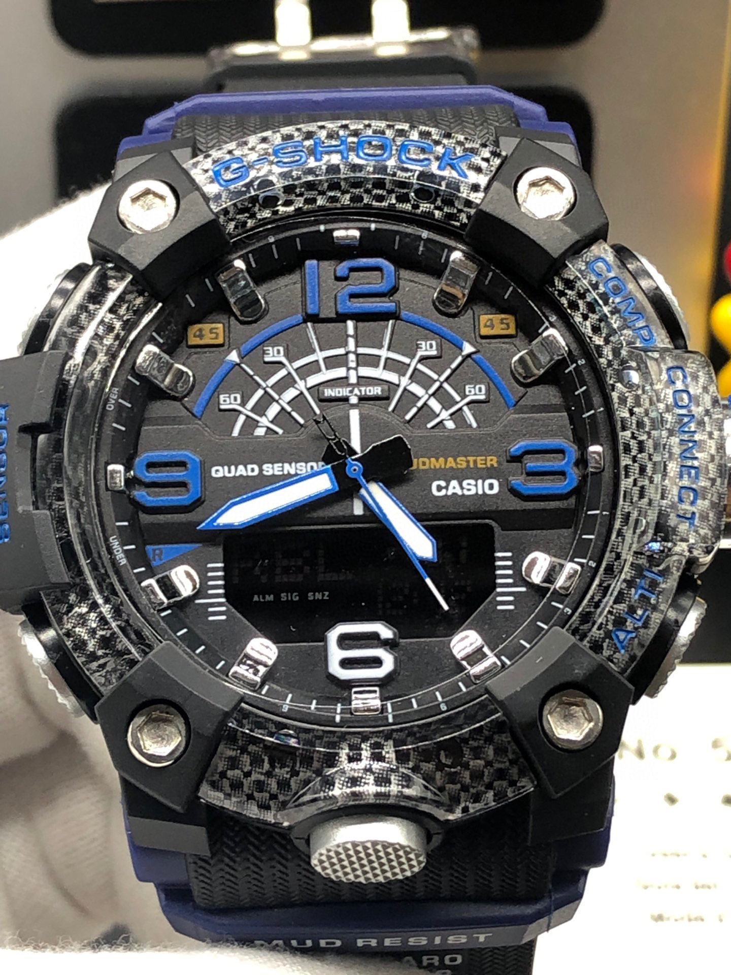 casio卡西欧 g-shock gg-b100系列 zhong极硅胶运动指针电子表,碳纤维