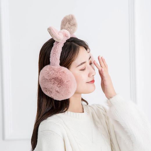【享冬日温暖】冬季耳罩护耳捂女士毛绒耳套学生保暖耳罩可折叠居家日用 商品图1