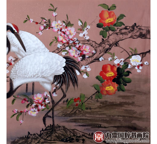 李兆生《鹤寿图》68*138cm 花鸟横幅作品 卧室/客厅/茶室/书房挂画 商品图5