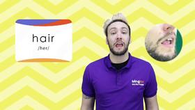 三年级人教版必学单词标准发音课--unit2-10--【hair】