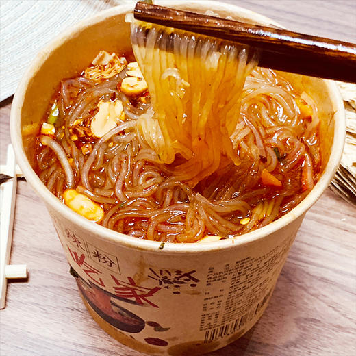 酸辣粉纯红薯粉6桶装110克整箱网红速食方便面 商品图0