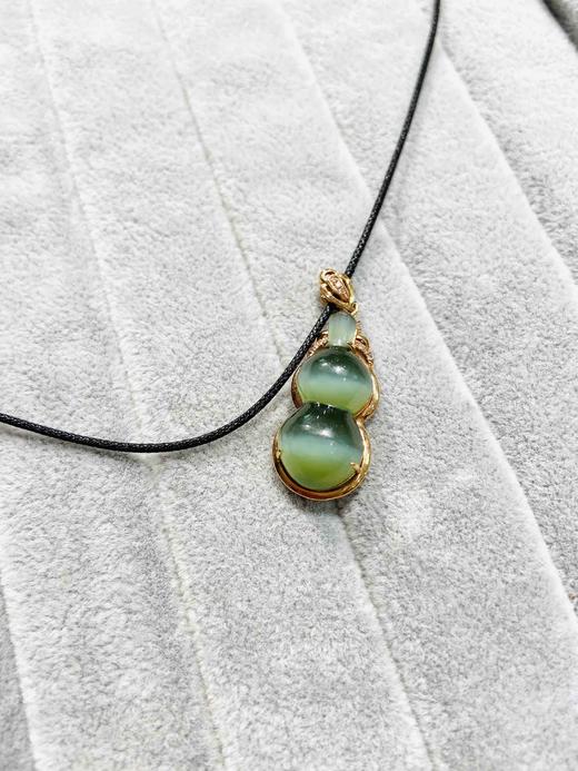 651·18K镶金钻猫眼葫芦吊坠 商品图1