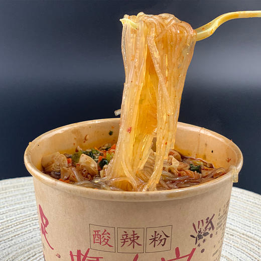 酸辣粉纯红薯粉6桶装110克整箱网红速食方便面 商品图2