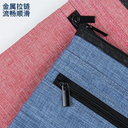 手提文件袋双层帆布袋男女士商务资料袋会议包公文包LOMBOK  LK-5180 黑色 商品图6