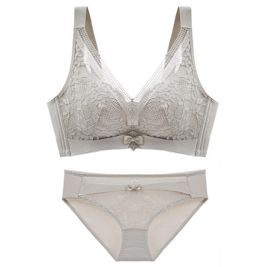 【收副乳聚拢文胸罩】厚薄款聚拢调整型文胸性感收副乳蕾丝胸罩无钢圈四排扣 商品图13