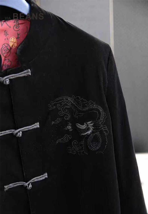 【男装】VIA BEANS 立领盘扣绣龙外套9113010012 商品图4
