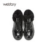 westory马丁靴女英伦风冬加绒2020年新款百搭潮内增高W20DS80551 商品缩略图3