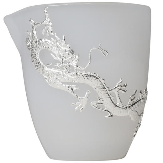 玉瓷镶银龙公道杯 家用分茶器茶道配件茶海 商品图4