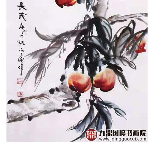 高云鹏《大福大寿》68*138cm 花鸟竖幅作品 茶室/餐厅挂画 商品图5