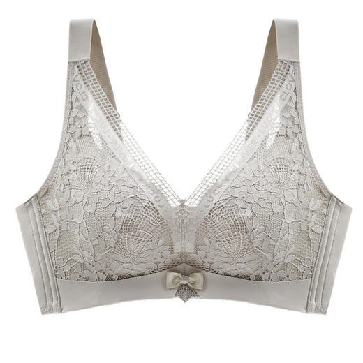 【收副乳聚拢文胸罩】厚薄款聚拢调整型文胸性感收副乳蕾丝胸罩无钢圈四排扣 商品图6