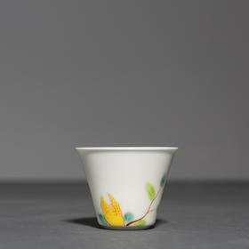 茶杯-陶瓷品茗杯-手绘白瓷佛手瓜小茶杯薄胎功夫茶具品茗杯陶瓷家用