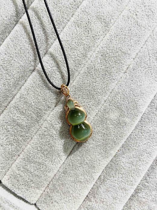 651·18K镶金钻猫眼葫芦吊坠 商品图0