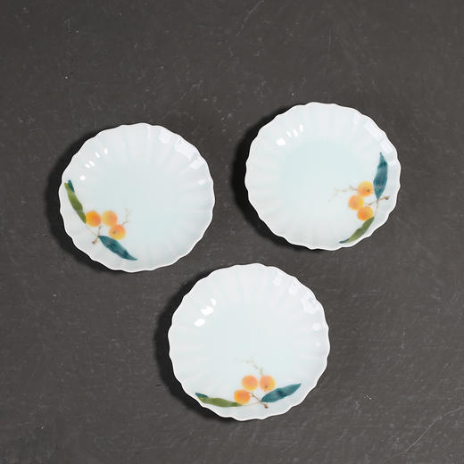 茶道配件-陶瓷杯垫-小清新手绘枇杷茶杯垫 陶瓷茶具隔热垫茶道配件 商品图0