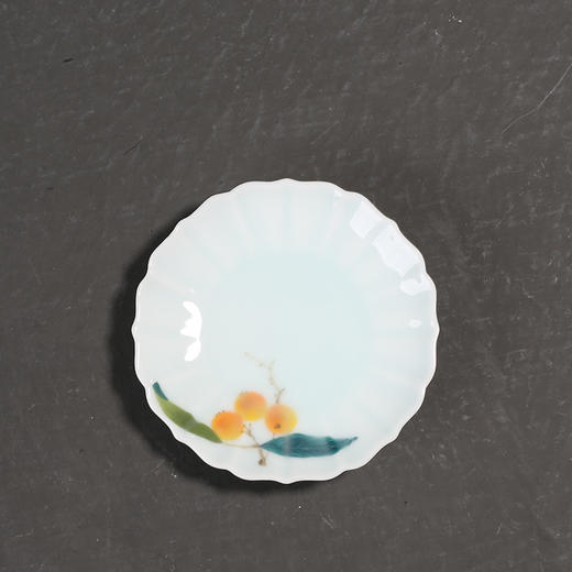 茶道配件-陶瓷杯垫-小清新手绘枇杷茶杯垫 陶瓷茶具隔热垫茶道配件 商品图5