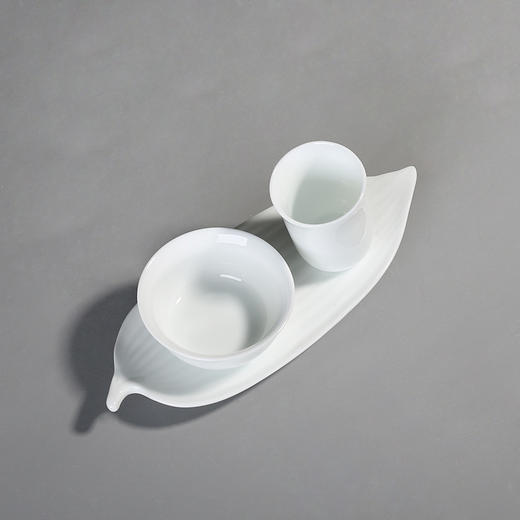 茶具套装-德化白瓷品茗杯闻香杯杯垫组合套装 茶艺表演留香杯套组 商品图5