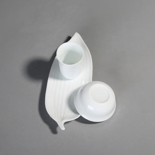 茶具套装-德化白瓷品茗杯闻香杯杯垫组合套装 茶艺表演留香杯套组 商品图3