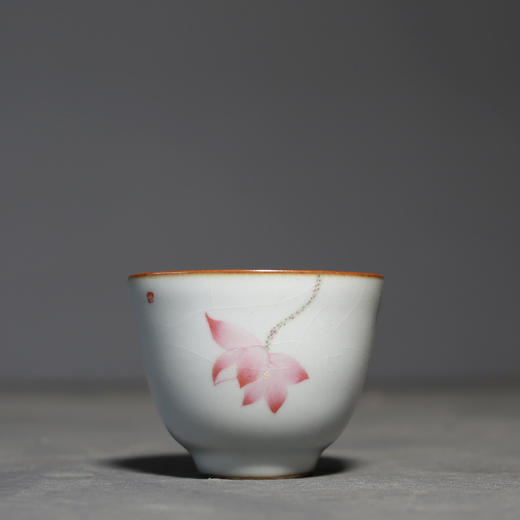茶杯-陶瓷品茗杯-陶瓷手绘莲花主人杯 商品图8