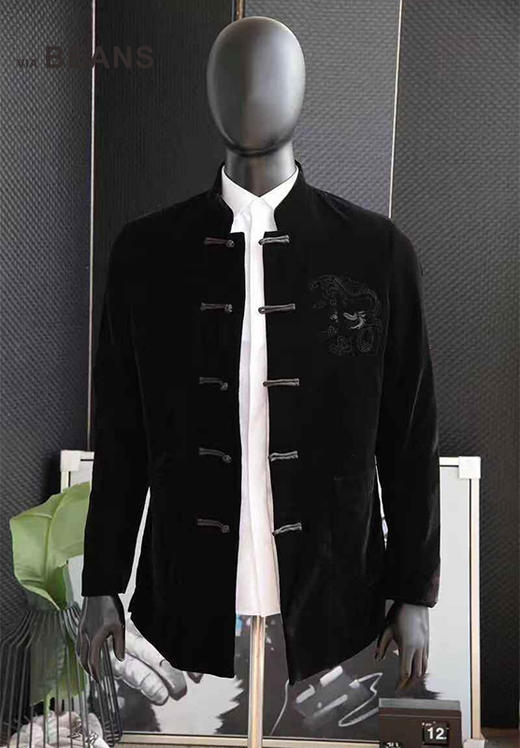 【男装】VIA BEANS 立领盘扣绣龙外套9113010012 商品图0