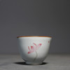 茶杯-陶瓷品茗杯-陶瓷手绘莲花主人杯 商品缩略图3