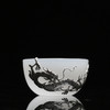茶杯-陶瓷品茗杯-镶银龙凤玉瓷主人杯 商品缩略图2