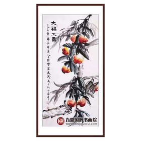 高云鹏《大福大寿》68*138cm 花鸟竖幅作品 茶室/餐厅挂画