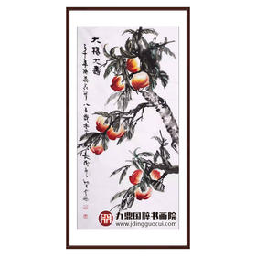 高云鹏《大福大寿》68*138cm 花鸟竖幅作品 茶室/餐厅挂画